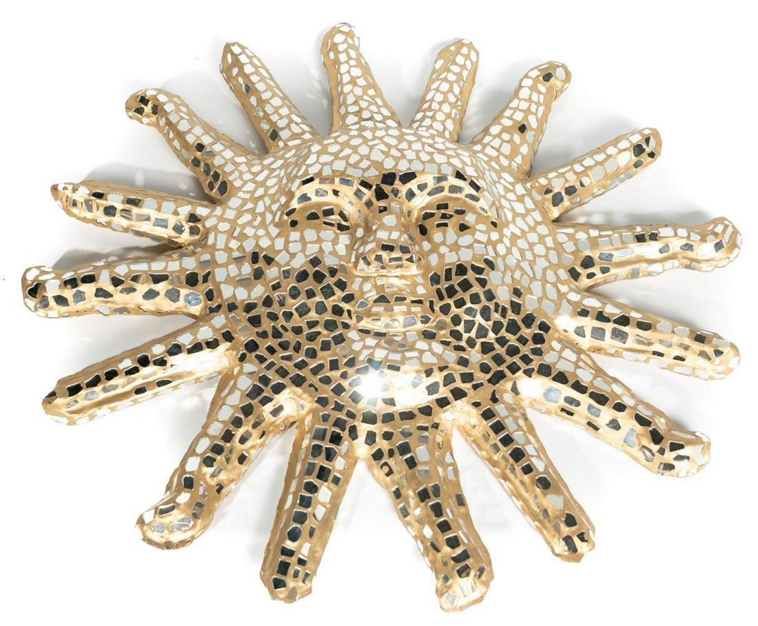 Mexican Folk Art Plaster Mirrored Mosaic Tile (1 of 1)