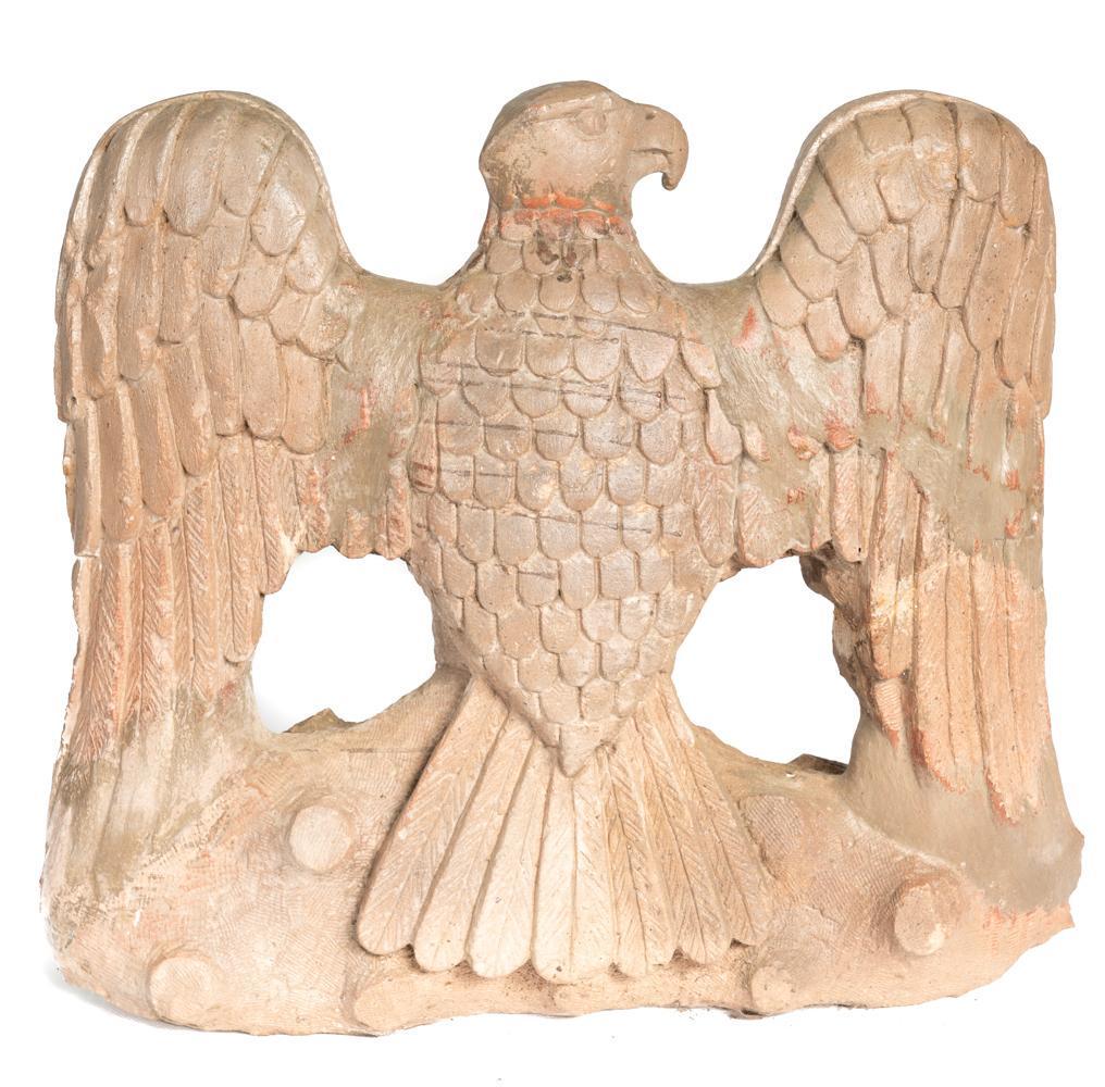 Mexican Folk Art Concrete Statue, Eagle (1 of 2)