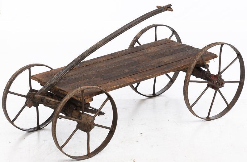 Primitive Wooden Pull Along Cart (1 of 3)