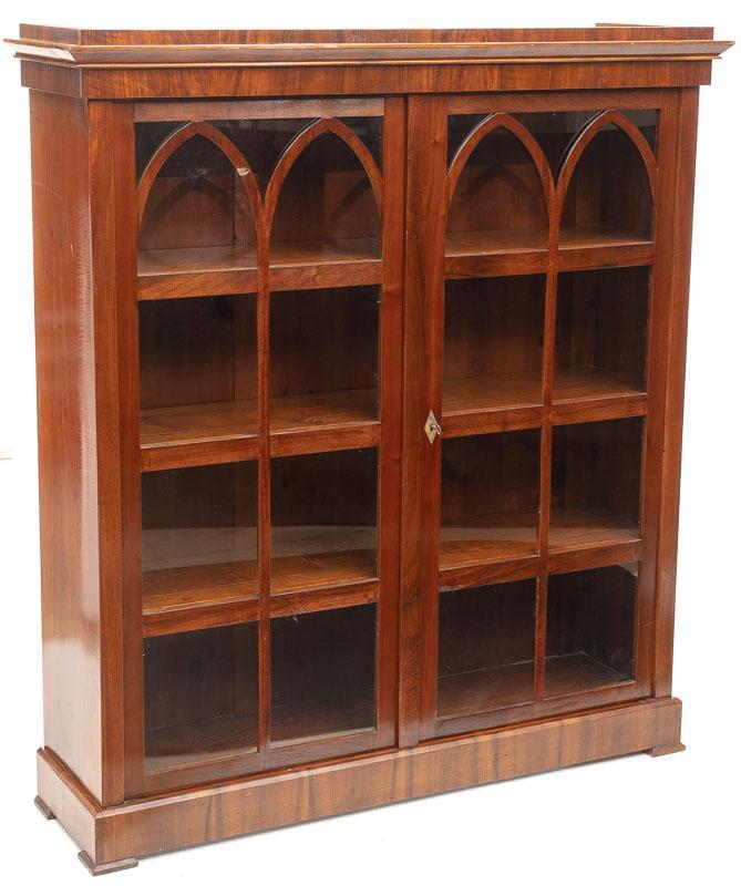 Oak Glazed Bookcase with Arched Doors, circa 1900 (1 of 2)