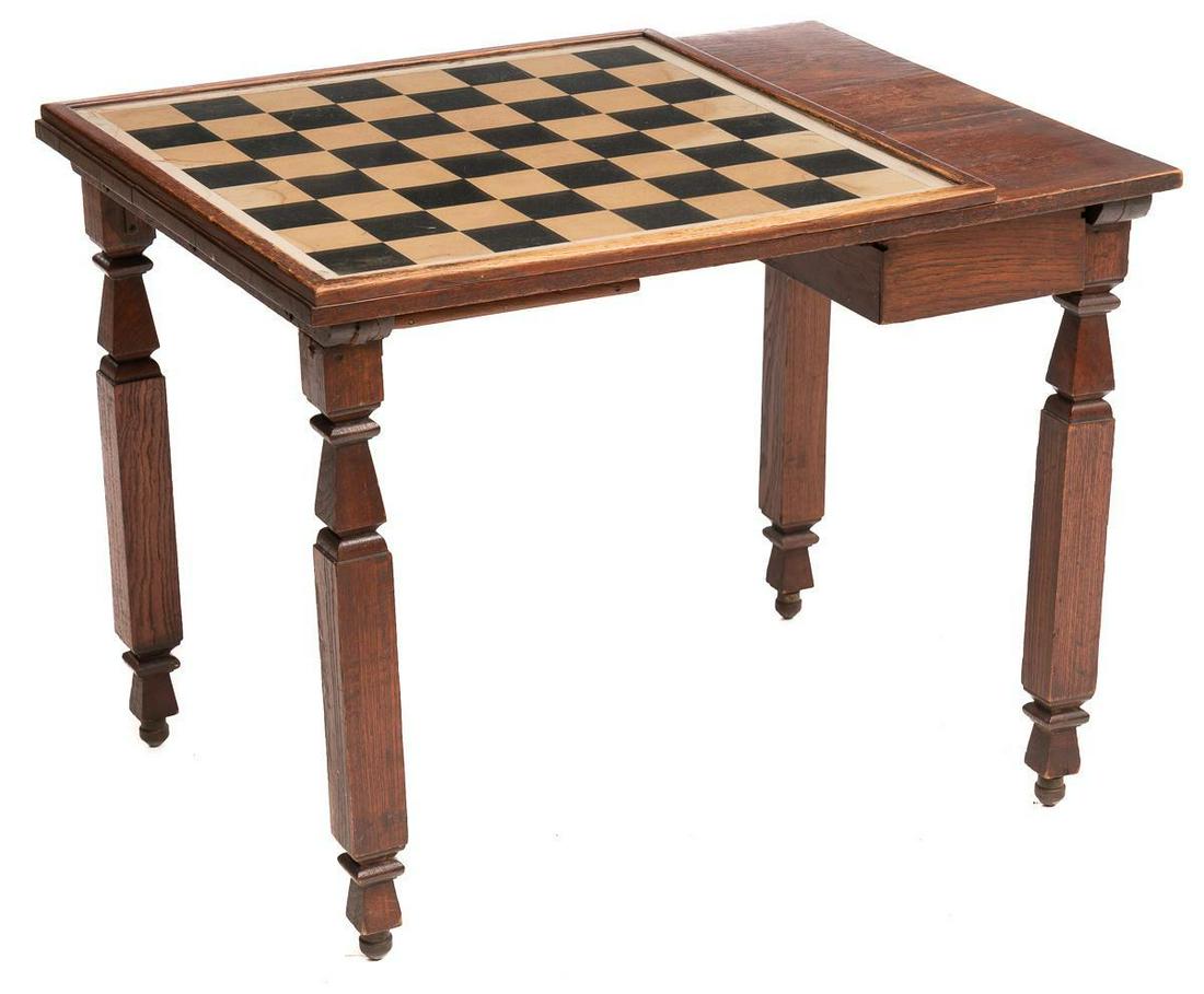 Small Game Table with Chess Board Top (1 of 4)