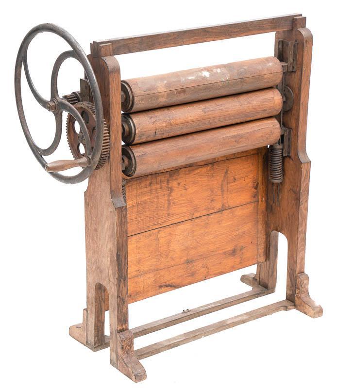 Freestanding Vintage Wooden Mangle, circa 1900 (1 of 3)