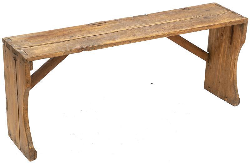 Primitive Pine Bench, circa 1900 (1 of 3)