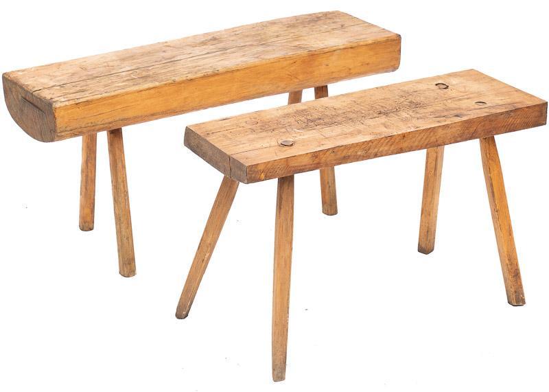 Pair of Primitive Wooden Benches (1 of 3)