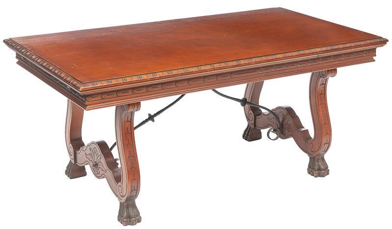 Spanish-Style Mahogany Dining Table (1 of 2)