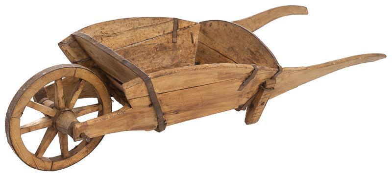 Primitive Wooden Wheelbarrow, circa 1900 (1 of 3)