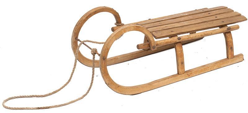 Vintage Wooden Sledge, circa 1900 (1 of 3)