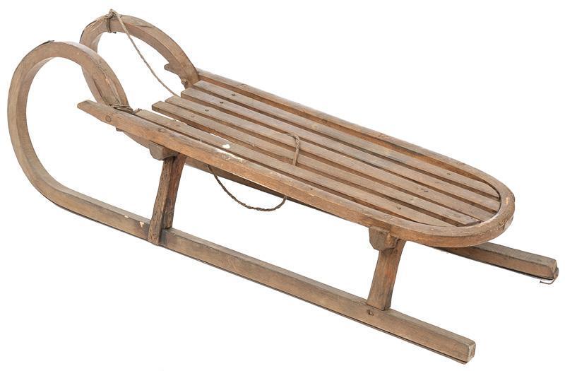 Vintage Wooden Sledge, circa 1900 (1 of 3)