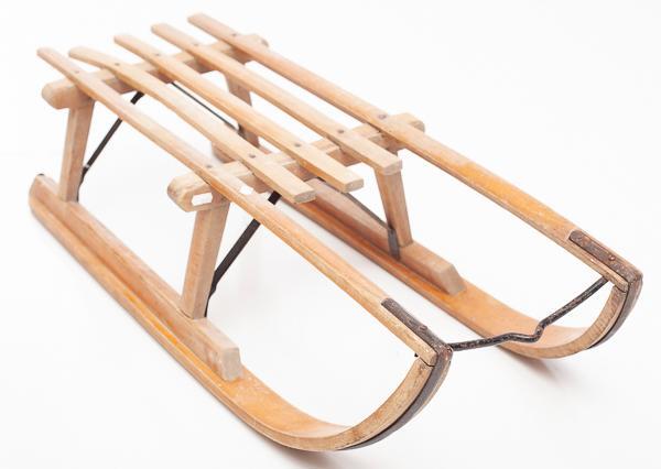 Rustic Sled: Provenance: An Alamo Heights, TX Estate Rustic wooden sled, metal accents 36" long x 14" wide State-wide delivery is available for this item. Please email shipping@vogtauction.com or call 210-