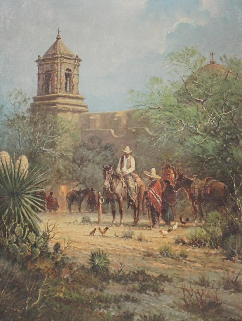G. Harvey (1933-2017), "Mission San Jose": G. Harvey (1933-2017), "Mission San Jose", lithograph, framed, includes certificate of authenticity sight: 26 x 20", frame: 28.75 x 32.5" State-wide delivery is available for this item. Please email s