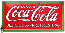 Monumental Coca-Cola Enamel Sign