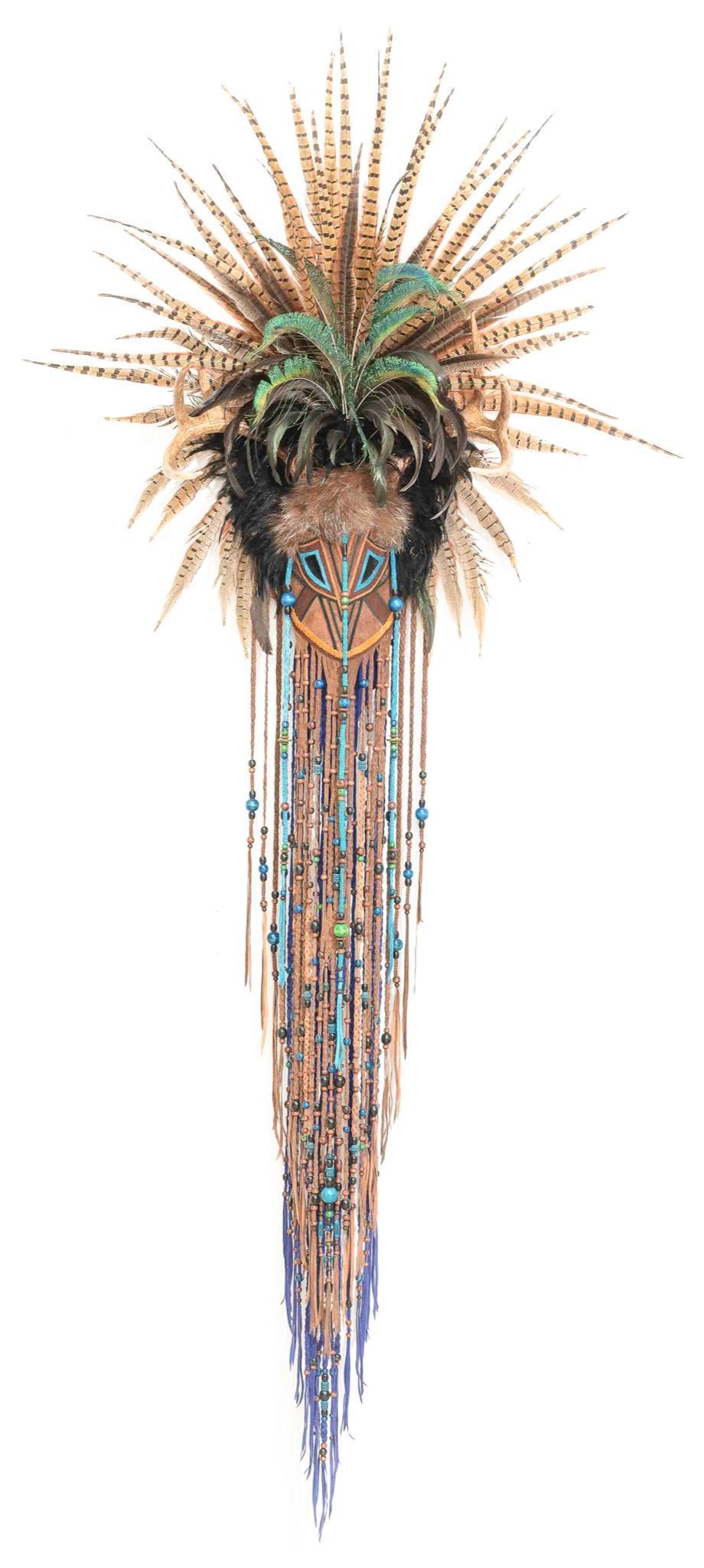 P.J. Stover, "Visions", 2008: P.J. Stover, "Visions", 2008, mixed media taxidermy wall hang display 84" tall x 40" wide State-wide delivery is available for this item. Please email shipping@vogtauction.com or call 210-822-6155 for