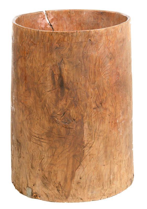 Rustic Vineyard Grape Barrel: Large rustic wooden vineyard grape barrel, circa 1900 42" tall x 23" wide Condition: Minor wood split State-wide delivery is available for this item. Please email shipping@vogtauction.com or call 210-