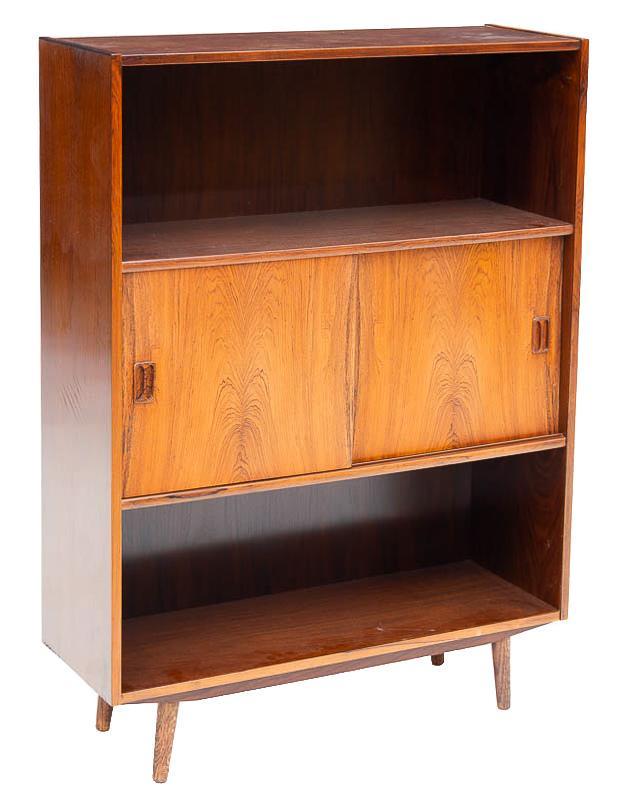 Mid-Century Danish Cabinet: Mid-Century Danish cabinet, 2-sliding doors 47" tall x 34.5" wide x 12" deep State-wide delivery is available for this item. Please email shipping@vogtauction.com or call 210-822-6155 for a quote. IN-