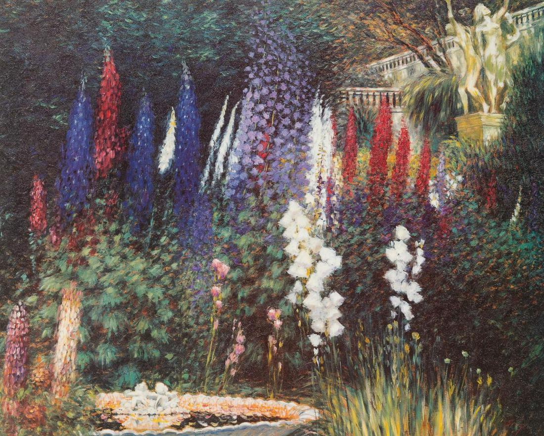 Greg Singley (B. 1950), Floral: Provenance: Prominent Texas Bank Corporate Art Collection Greg Singley (B. 1950), Floral, lithograph, framed sight: 28.25 x 34.75", frame: 35 x 41.25" State-wide delivery is available for this item. P