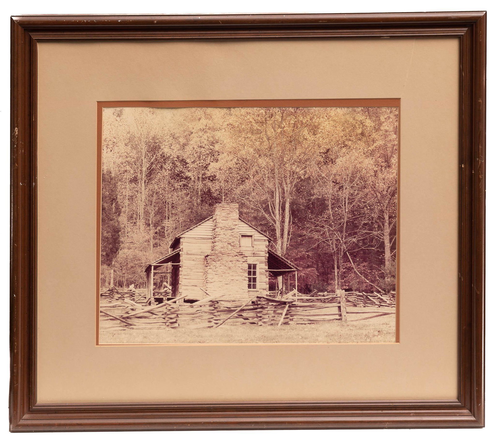 Clayton Hayes, Homestead: Clayton Hayes, signed and framed photographic print, homestead 27" tall x 31.5" wide State-wide delivery is available for this item. Please email shipping@vogtauction.com or call 210-822-6155 for a qu