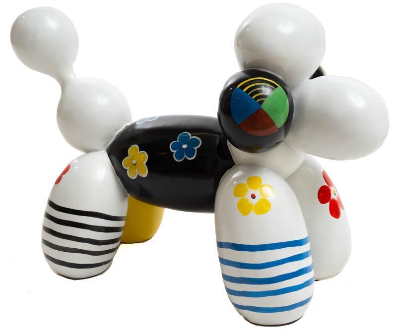 After Jeff Koons, Balloon Dog Figure: After Jeff Koons, balloon dog figure, vinyl and plastic 20" tall x 27" wide x 10" deep State-wide delivery is available for this item. Please email shipping@vogtauction.com or call 210-822-6155 for a