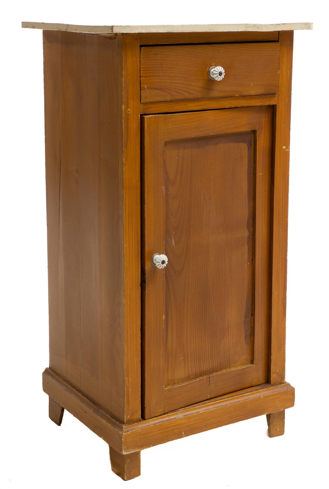 Night Stand: Night stand, dual-tone, porcelain accents 30.5" tall x 16" wide x 13.5" deep State-wide delivery is available for this item. Please email shipping@vogtauction.com or call 210-822-6155 for a quote.&nbs