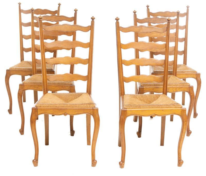 Set of 6 Rustic Farmhouse Dining Chairs (1 of 3)