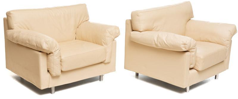 Pair of Mid-Century Italian Leolux Arm Chairs (1 of 4)