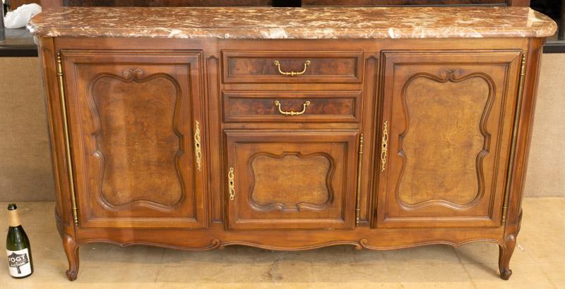 Louis XV-Style Marble-Top Sideboard (1 of 2)