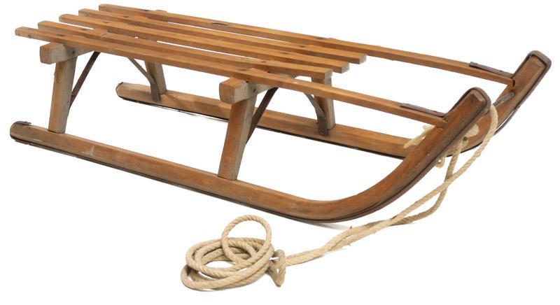 Vintage Wooden Sled (1 of 3)