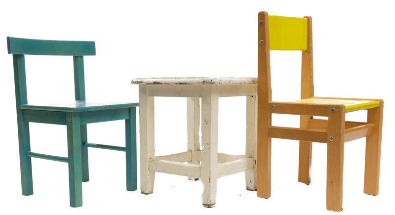 Children Furniture Set, Side Table and 2-Small Chairs (1 of 2)