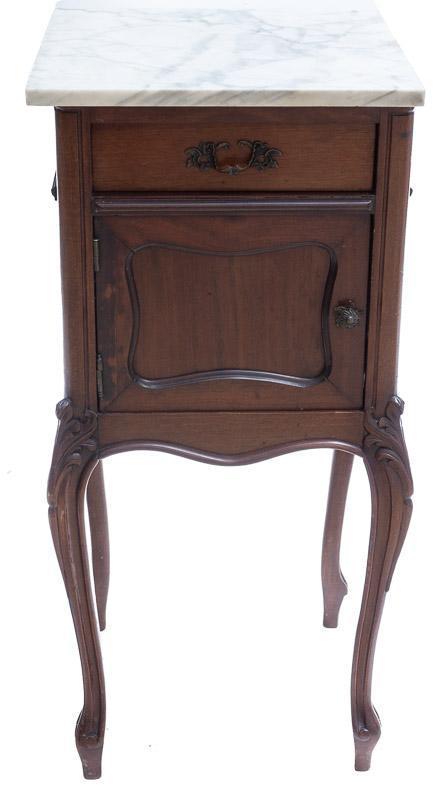 French-Style Marble-Top Side Table (1 of 3)