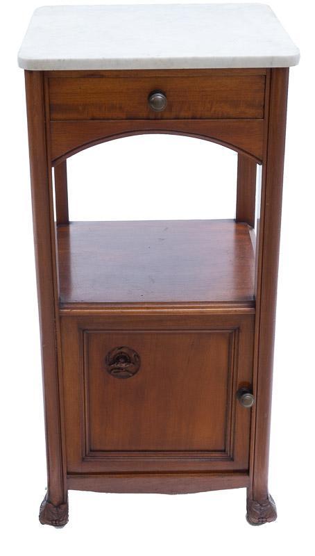 French-Style Marble-Top Side Table (1 of 3)