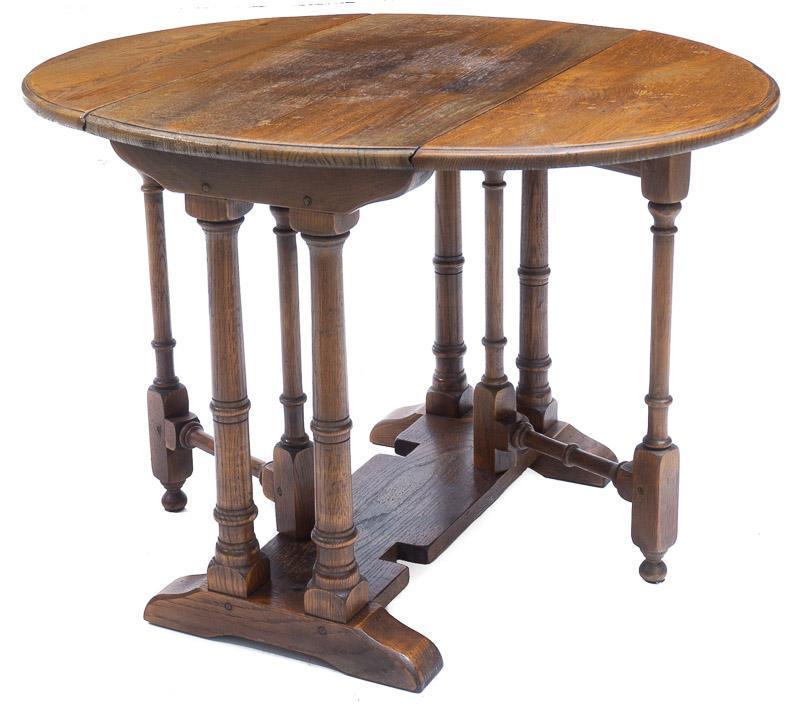 Rustic Farmhouse Gate-Leg Side Table (1 of 1)