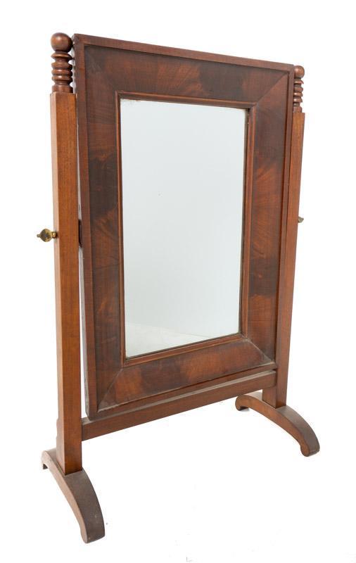 Rustic Freestanding Table Mirror: Rustic freestanding table mirror, adjustable 28" tall x 19.5" wide State-wide delivery is available for this item. Please email shipping@vogtauction.com or call 210-822-6155 for a quote. IN-HOUSE SHIP