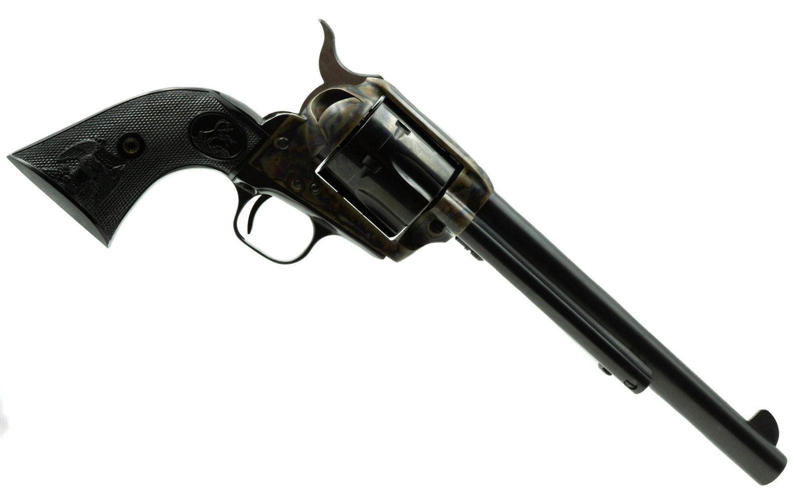 Colt Single Action Army 3rd Generation .45 Colt: Serial: 87485SA Manufacturer: Colt Model: Single Action Army 3rd Gen. Caliber: .45 Colt Barrel length: Condition: Excellent w/ Box Provenance: The Estate of Earl Mayfield (San Antonio, TX) NOTICE: All