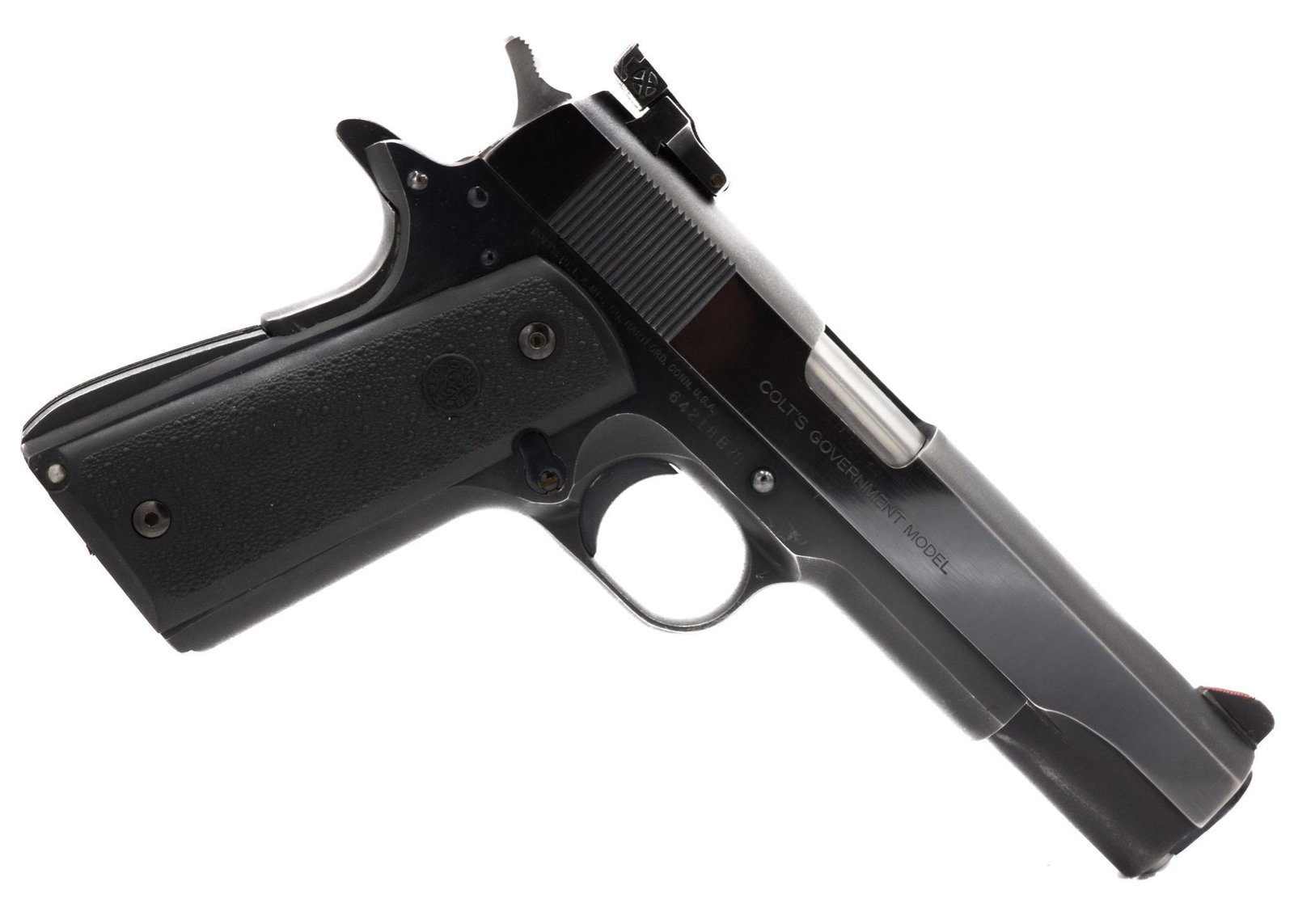 Colt Mark IV Series 70 Government Model 1911 .45 ACP: Serial: G4218B70 Manufacturer: Colt Model: Mark IV Series 70 1911 Caliber: .45 ACP Barrel length: Condition: Good w/ target sights Provenance: Schertz, TX Estate NOTICE: All sales of firearms ar