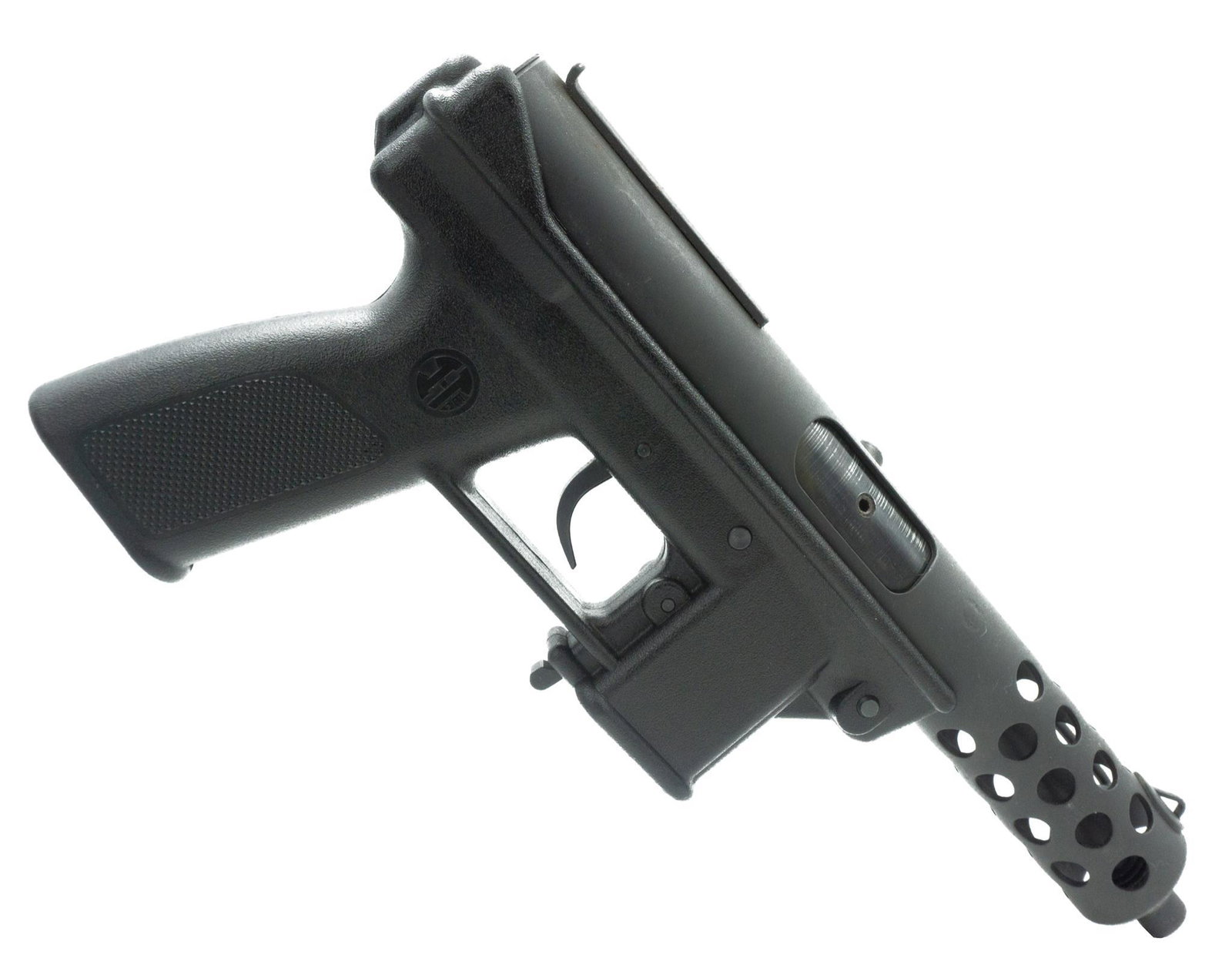 Intratec Tec-9 9mm Pistol: Serial: 39126 Manufacturer: Intratec Model: Tec-9 Caliber: 9mm Barrel length: Condition: Good w/ Original Box; extra magazine; screw on flash hider Provenance: Schertz, TX Estate NOTICE: All sales of 