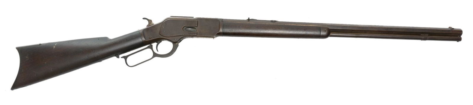 Winchester Model 1873 .32cal Lever Action Rifle: Serial: 199167B Manufacturer: Winchester Model: 1873 Caliber: .32 Barrel length: Condition: Fair Octagonal Barrel Provenance: The Estate of Earl Mayfield (San Antonio, TX) No FFL required for this fir