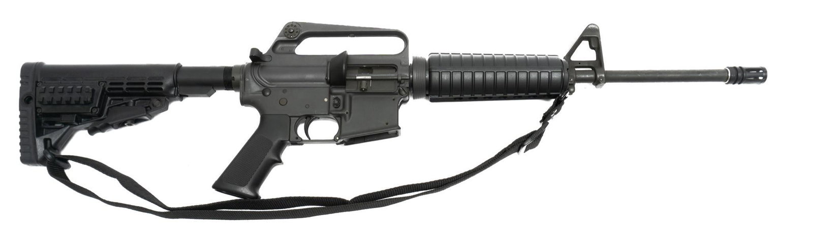 Colt Lightweight Sporter 9mm Semi-Automatic Rifle: Serial: 002996 Manufacturer: Colt Model: LW Sporter Caliber: 9mm Barrel length: Condition: Good Includes 5 extra magazines and case; stock is CAA Provenance: Schertz, TX Estate NOTICE: All sales