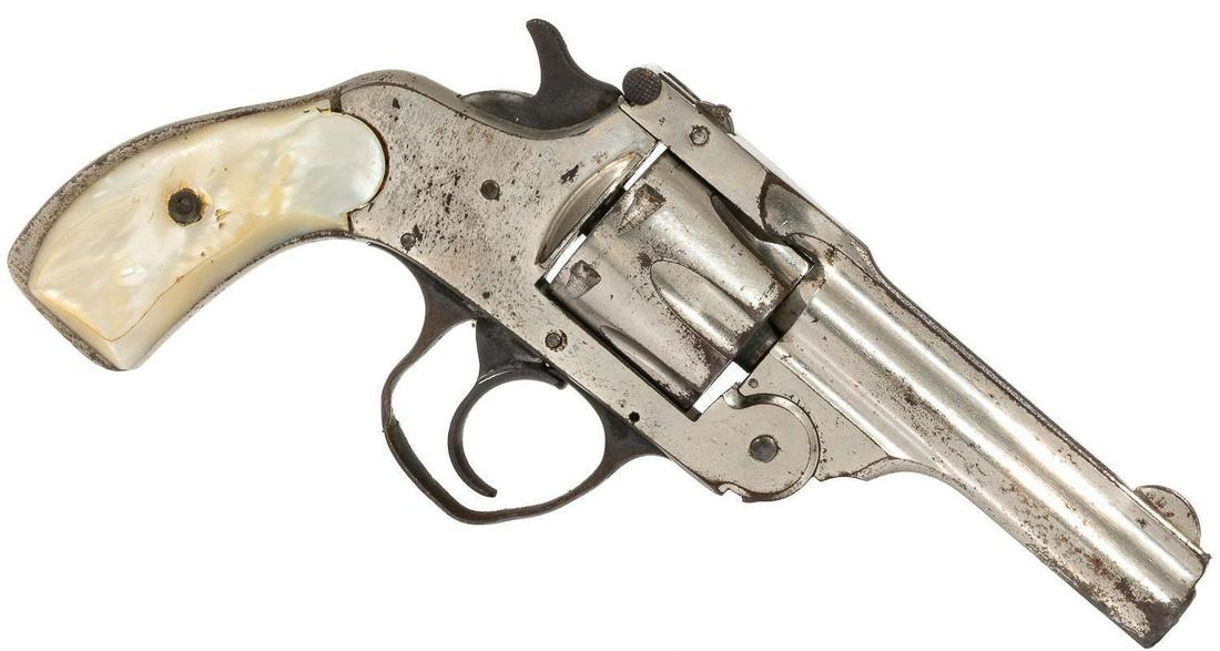 Forehand Arms .32 Break Top Revolver: Serial: 50437 Manufacturer: Forehand Arms Model: Caliber: Approx. .32 cal Barrel length: 3" Condition: Poor Provenance: The Estate of Dr. Thomas Romo, Jr. (San Antonio, Texas) NOTICE: All sales