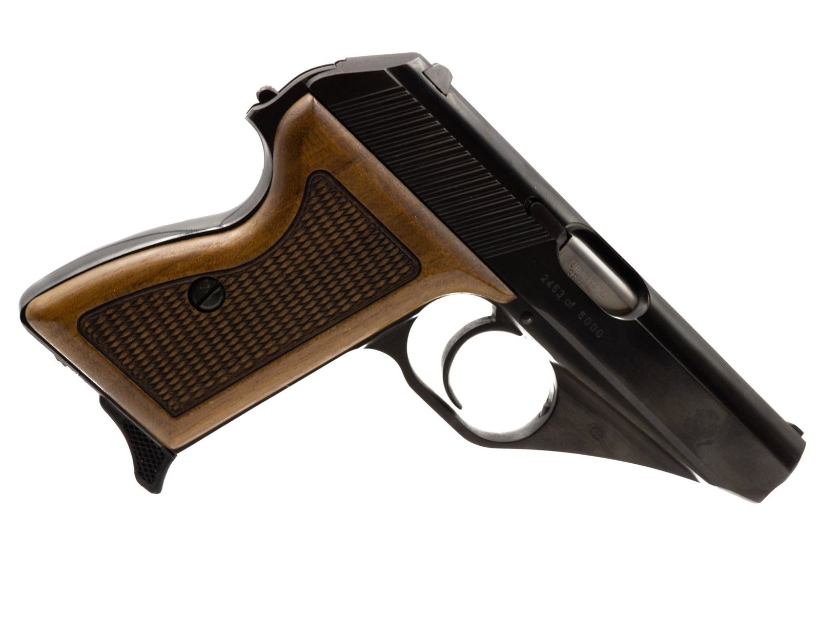Mauser HSC American Eagle Edition.380 ACP Pistol: Serial: 2453 of 5000 Manufacturer: Mauser Model: HSC American Eagle Ed. Caliber: .380 ACP Barrel length: Condition: Very Good w/ Original Box & papers; target; extra magazine Provenance: Schertz, TX E