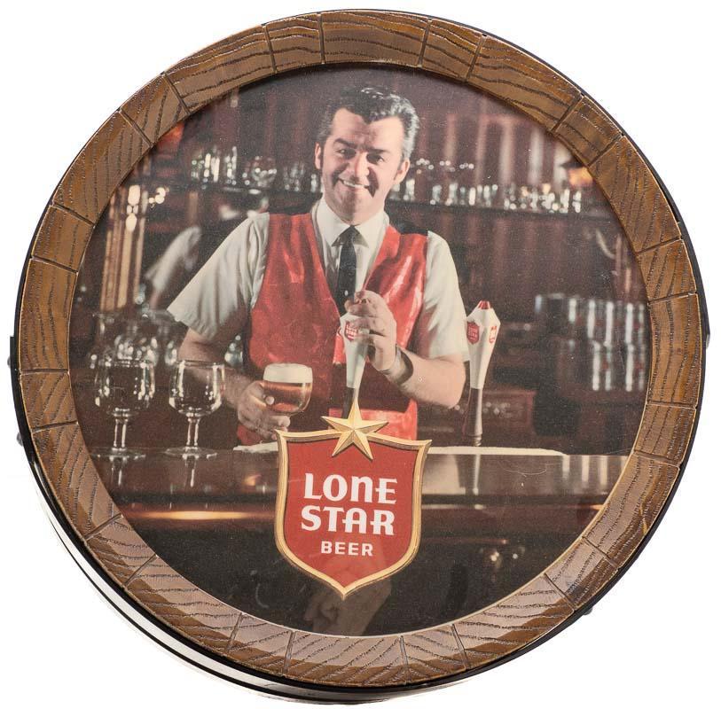Lone Star Beer Pub Sign, Keg Frame Bartender Motif (1 of 3)
