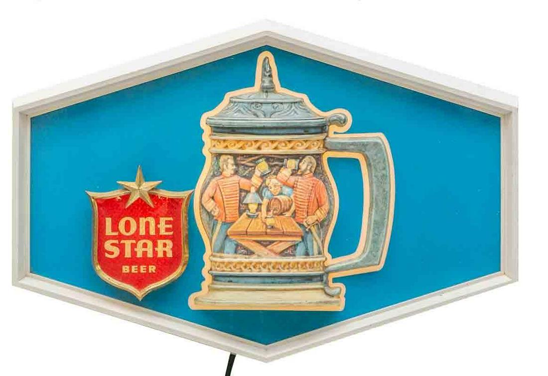 Lone Star Beer, Illuminating Sign, Stein Motif (1 of 2)