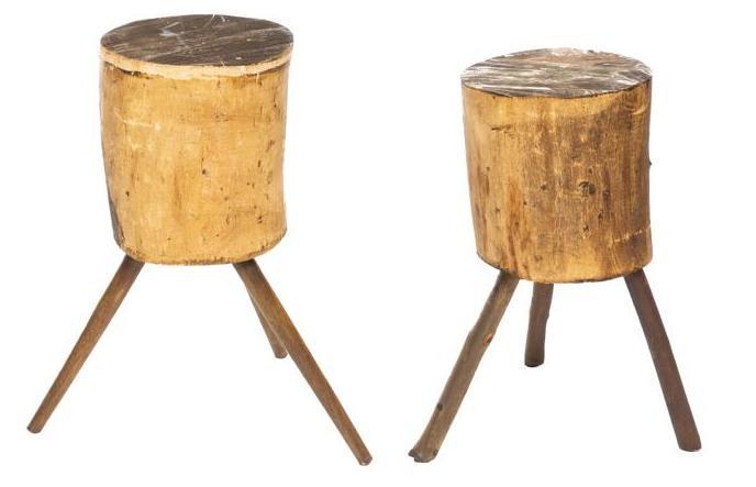 Pair of Rustic Farmhouse Chopping Blocks (1 of 3)