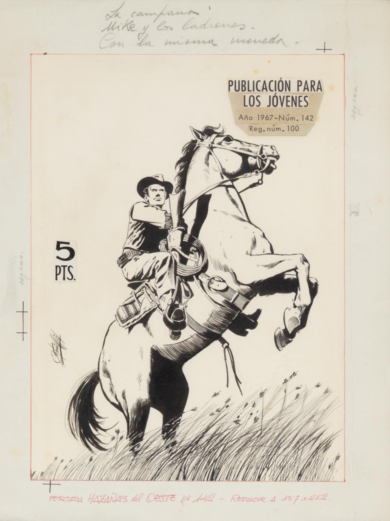 Antonio Mas, Original Cover Art, 1967, Ink on Paper (1 of 9)