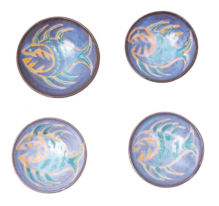 Harding Black (1912-2004), Set of 4, Fish Bowl, Glazed (1 of 8)