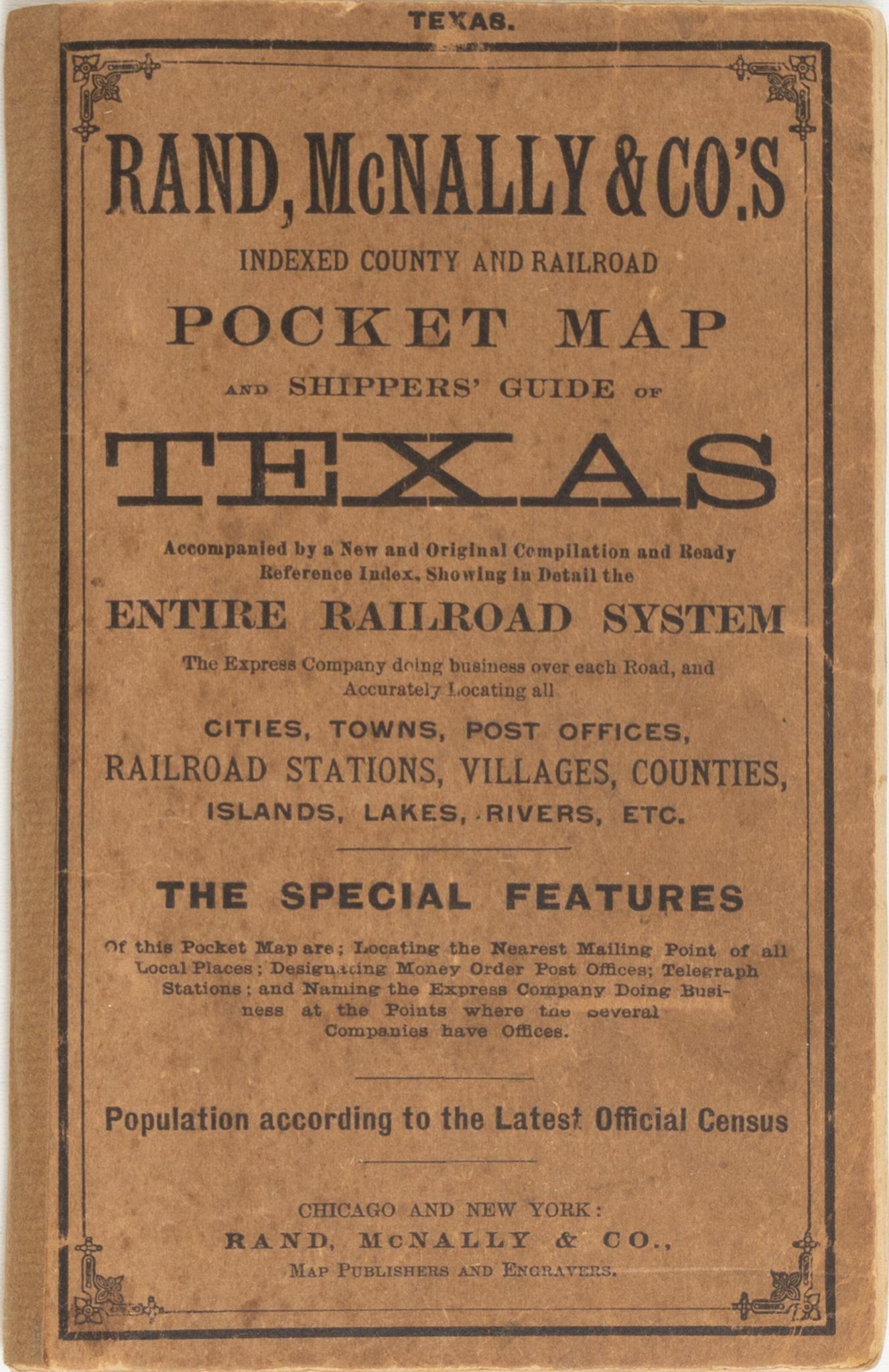 Rand McNally & Co., County and Railroad Pocket Map (1 of 4)