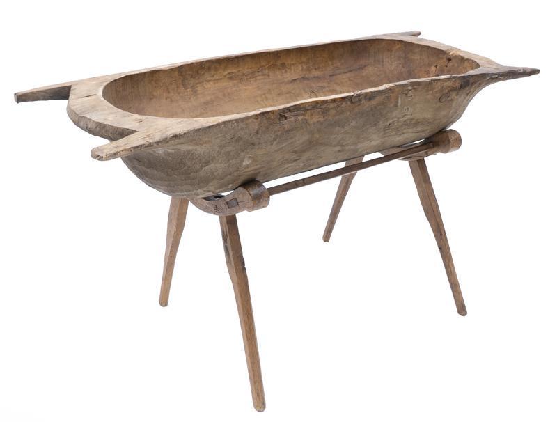 Rustic Wooden Dough Tray on Stand (1 of 3)