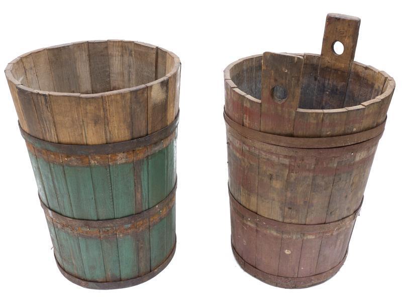 Pair of Rustic Vineyard Grape Barrels (1 of 2)