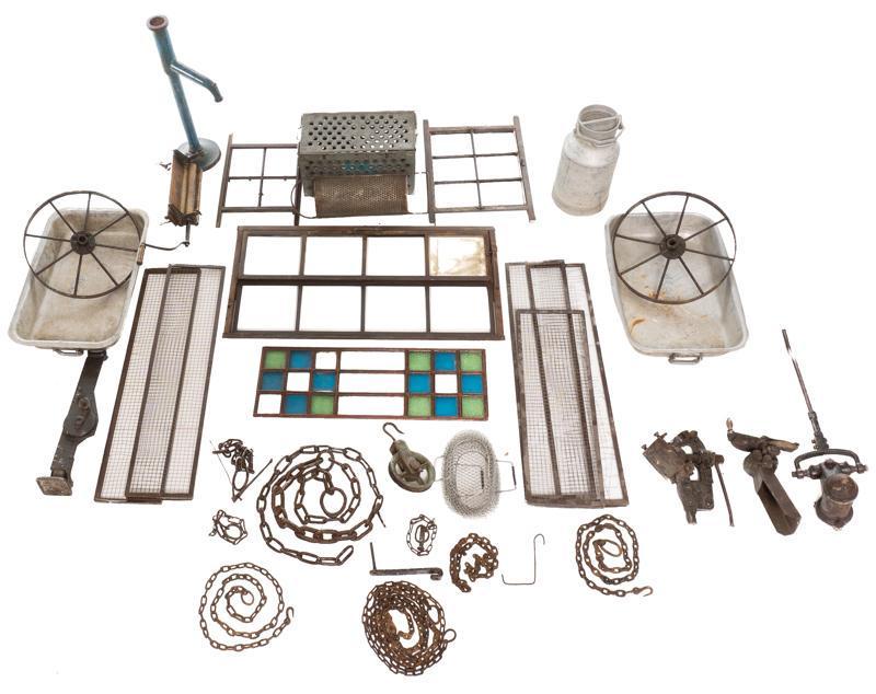 Lot of Approx. 35 Pieces of Farmhouse Tools and Windows (1 of 3)