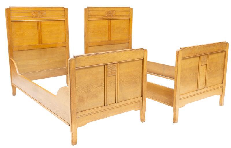 Pair of French Provincial Bed Frames (1 of 3)