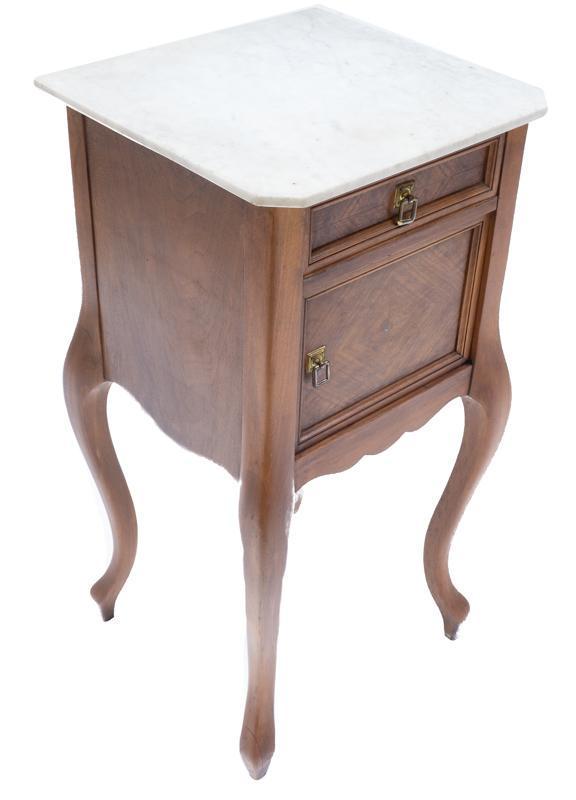 Louis XV Marble Top Night Stand (1 of 4)