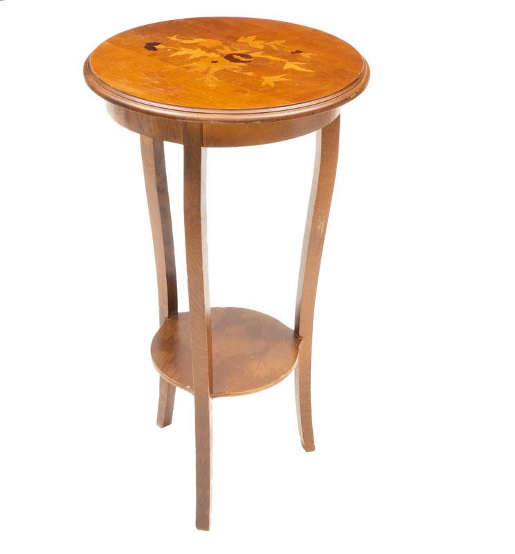 French Inlaid Plant Stand (1 of 3)